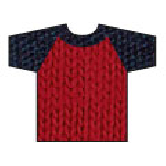 Brick Red  Deep Navy MANGA CORTA